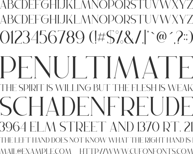 Glore font preview