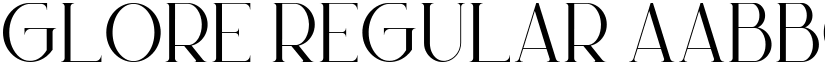 Glore Regular font