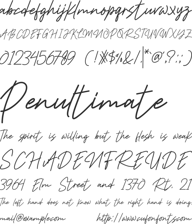 Balioo Rene font preview