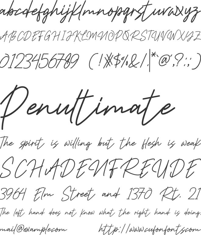 Balioo Rene font preview