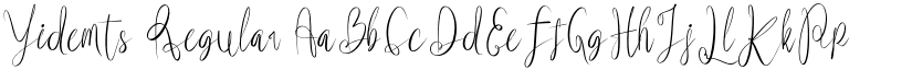 Yidemts Regular font