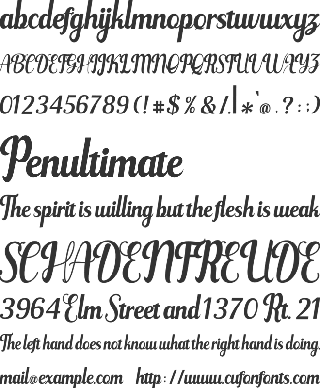 Sintia Sattia font preview