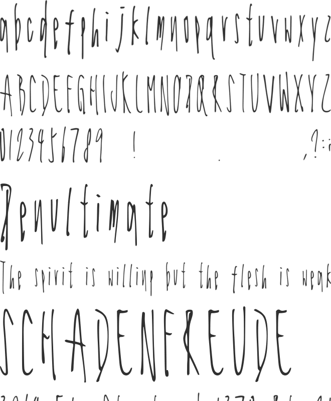 Under Water font preview