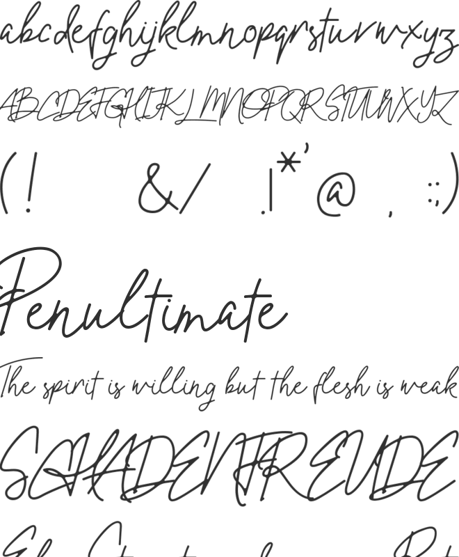 Oxlade Demo font preview
