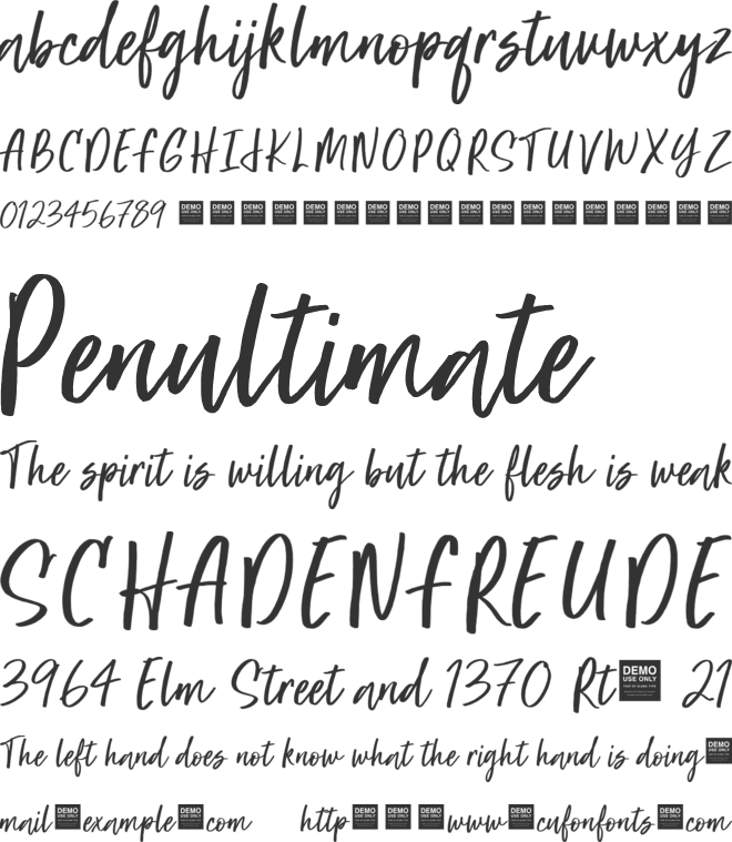 Super Natural - Demo font preview