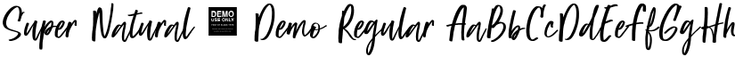Super Natural - Demo Regular font
