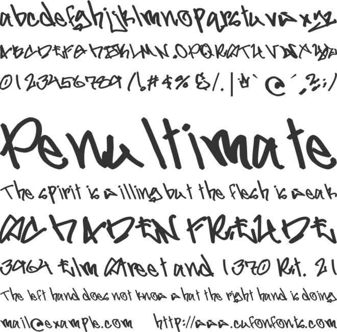 Gladiator Gruel font preview