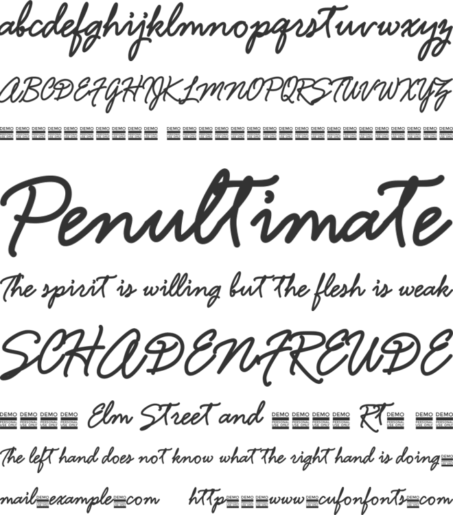 Hamline Demo font preview