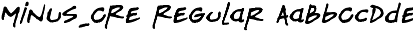 MINUS_CRE Regular font