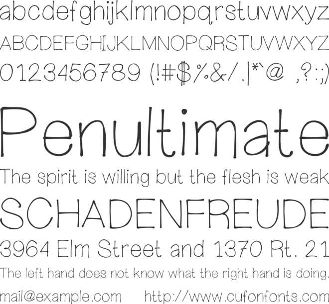 mywanderingheart font preview