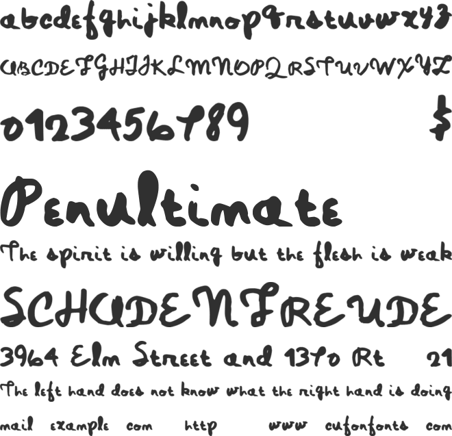 MagicPens font preview