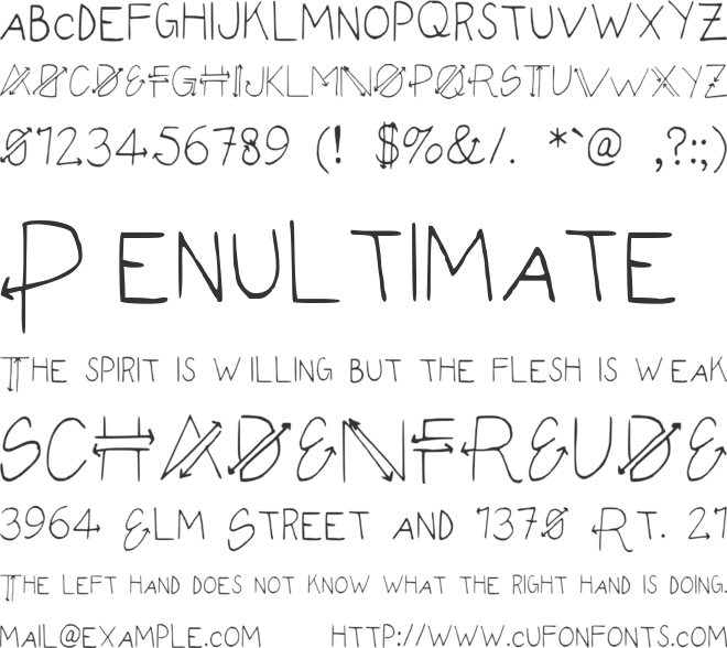 Empyrean font preview
