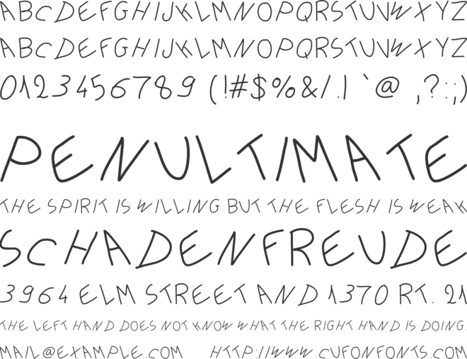 Ellega font preview