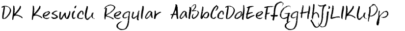 DK Keswick Regular font