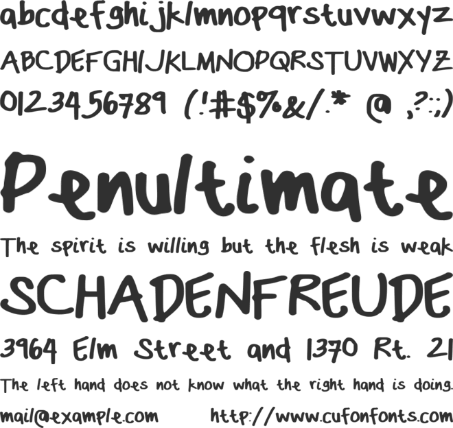 DasBougie font preview