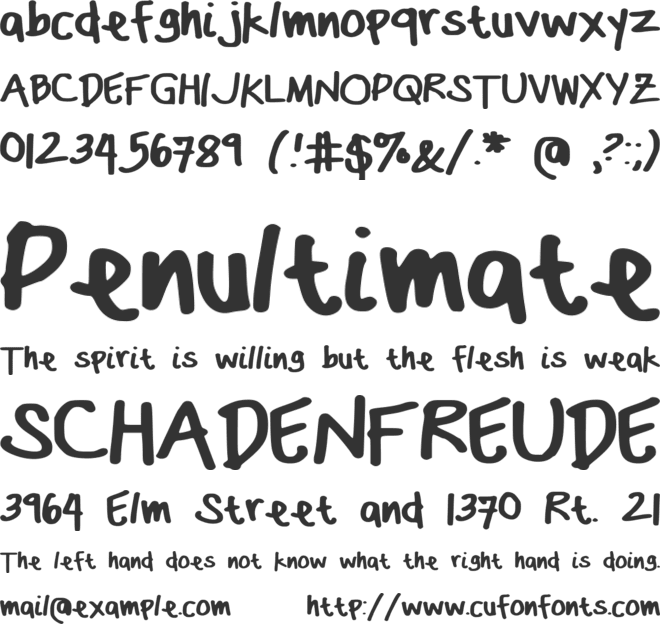 DasBougie font preview