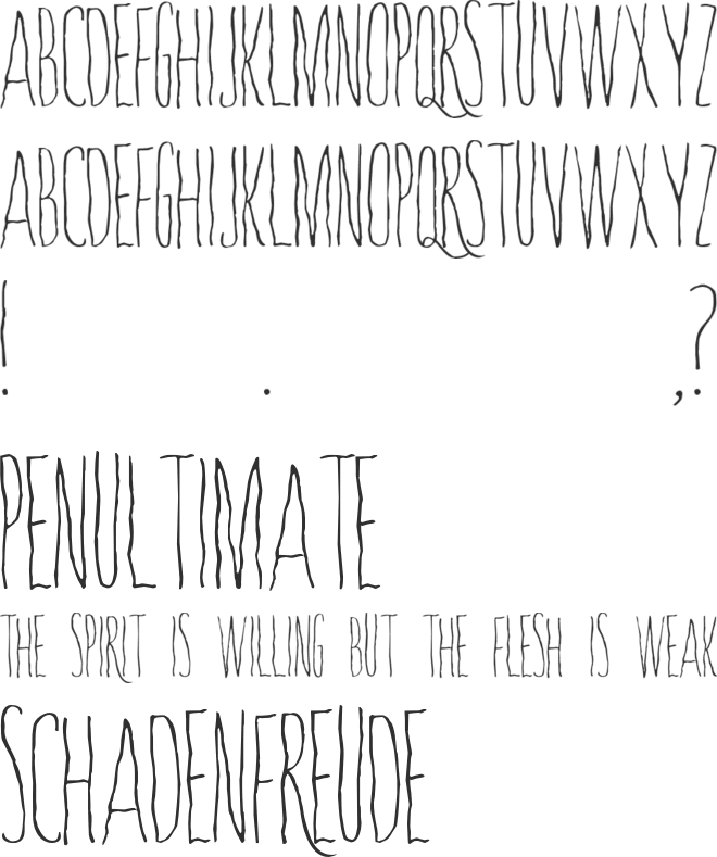 Whisperings font preview