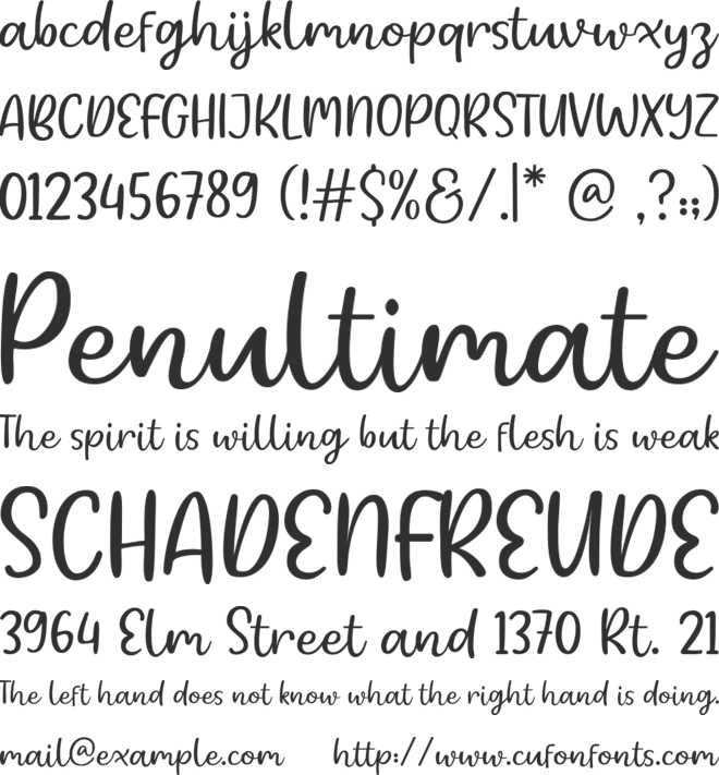 Burswood Demo font preview