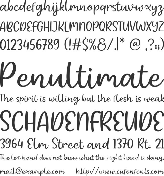 Burswood Demo font preview