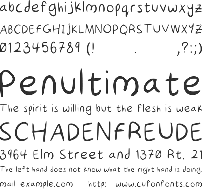 Cool Kid Font font preview
