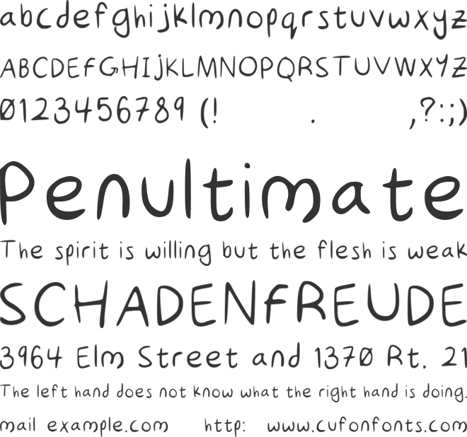 Cool Kid Font font preview