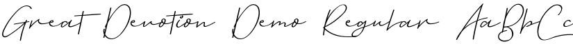 Great Devotion Demo Regular font
