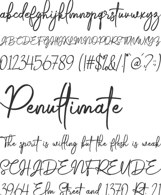 Gabrietha Demo font preview