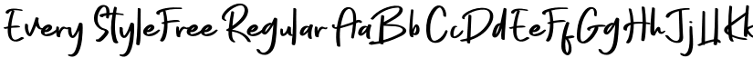 Every StyleFree Regular font