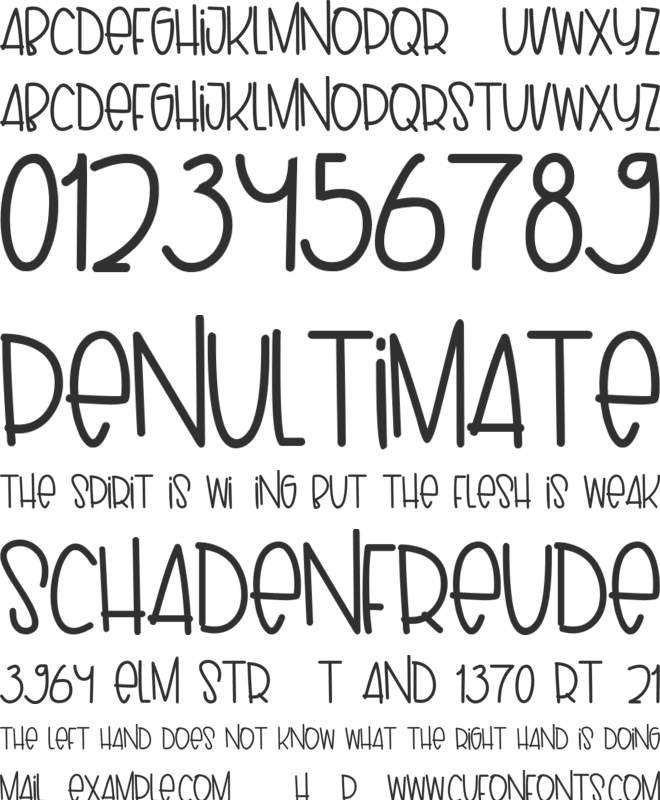 Puppy font preview