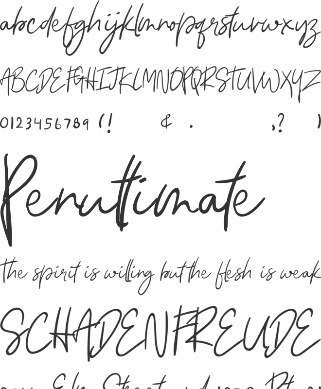 Asmudila font preview