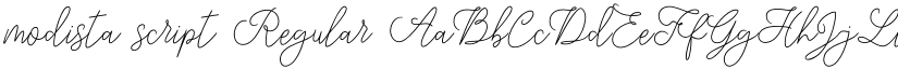 modista script Regular font