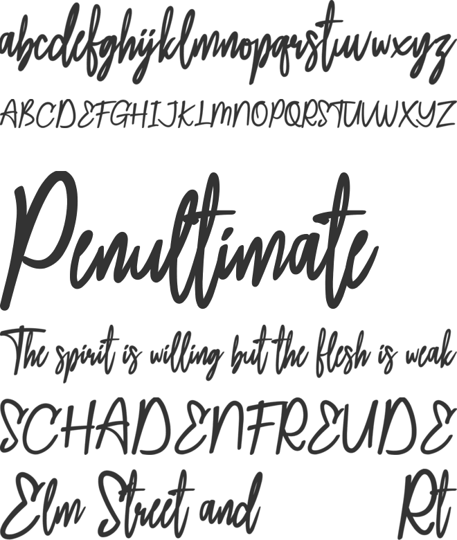 sweatty font preview