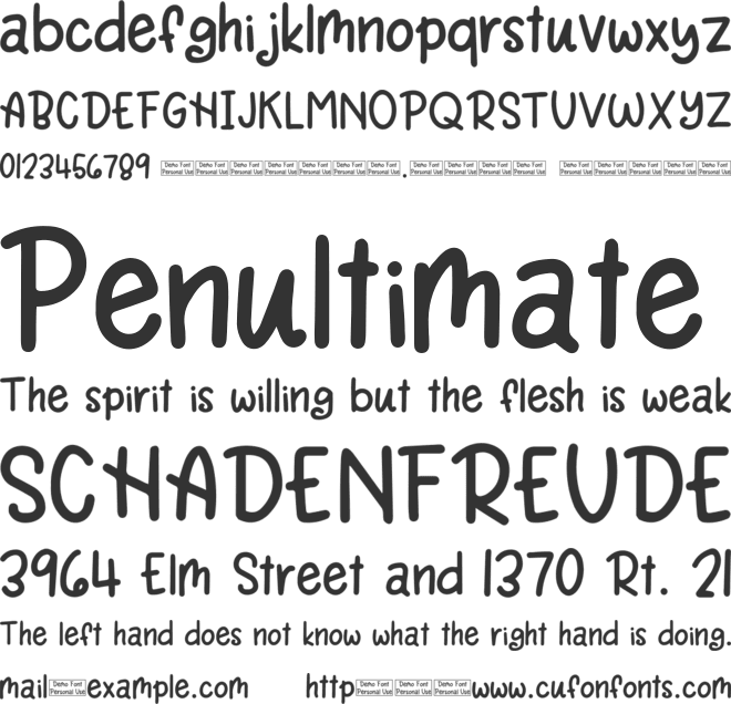 Rain Lily font preview