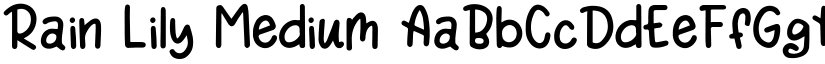Rain Lily Medium font