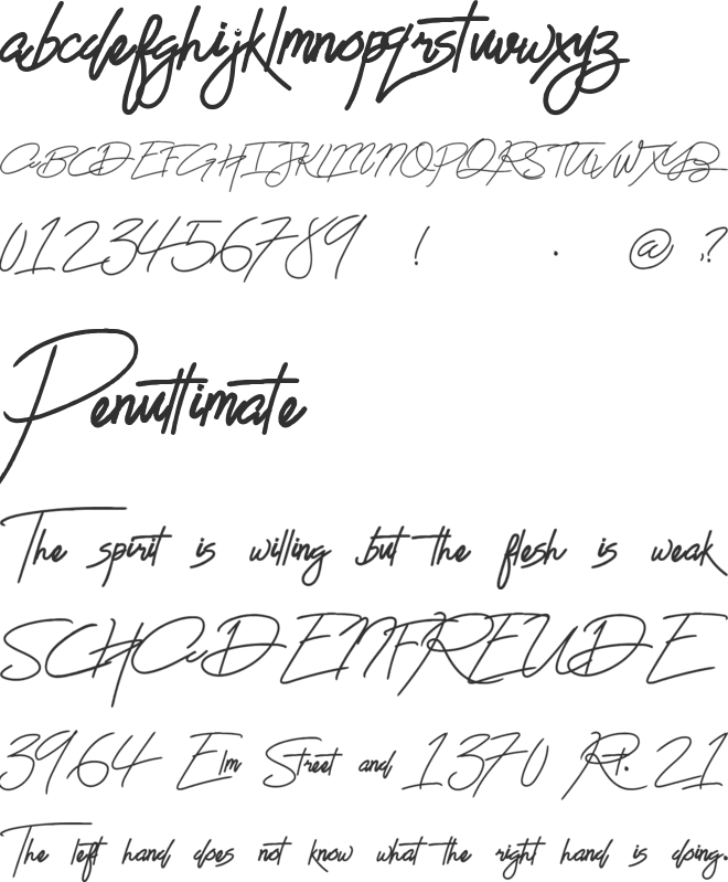 The Bad Weather Demo font preview