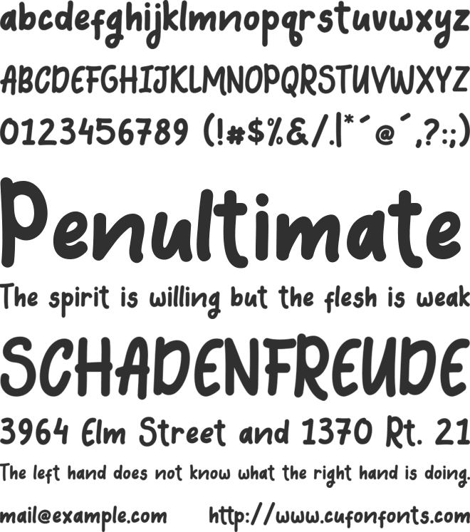 Coquin font preview