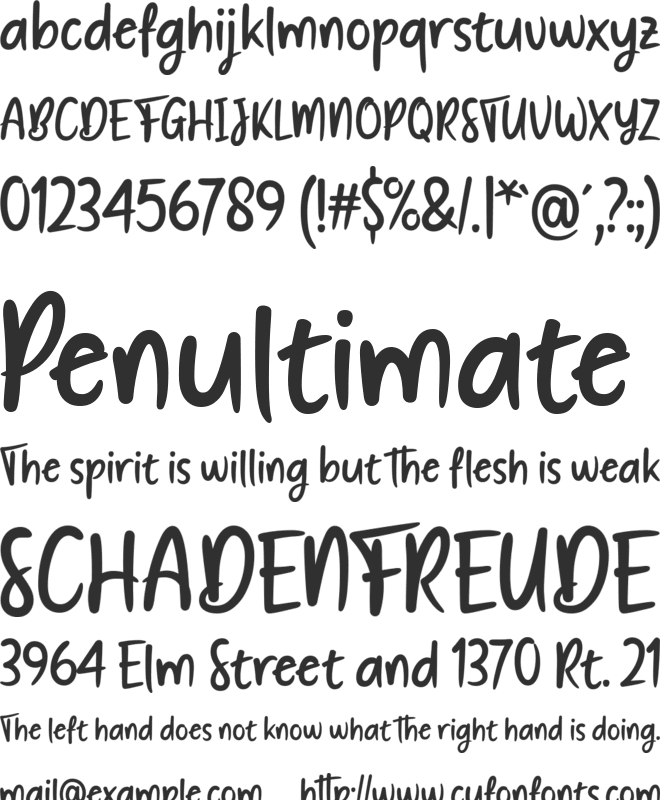 Create Something Today font preview