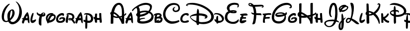 Waltograph font