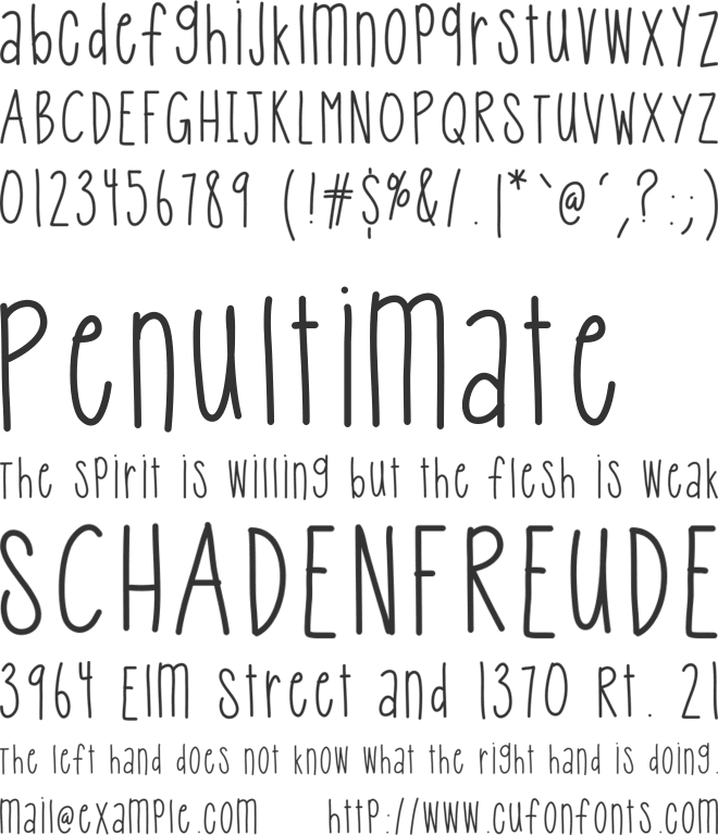 HelloQueenie font preview