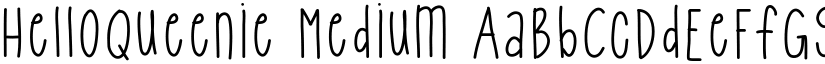 HelloQueenie Medium font
