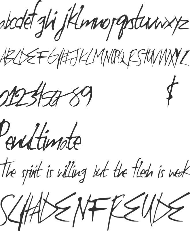 HighZombie font preview