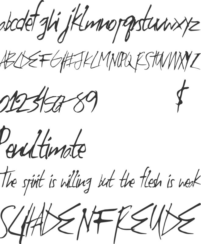 HighZombie font preview