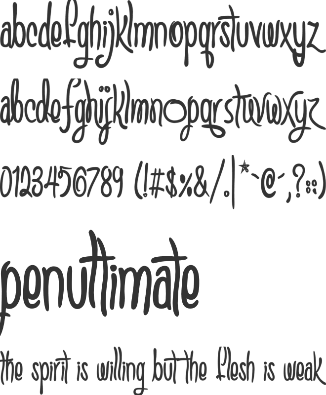SC Gretchin And Timmy font preview