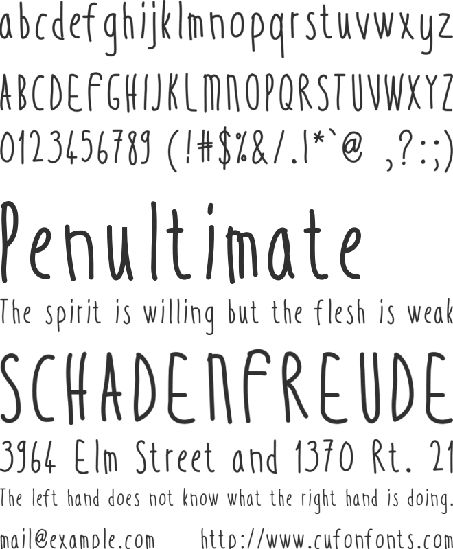ThinTall font preview