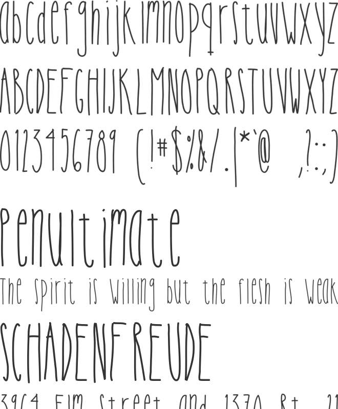 Cutiepie font preview