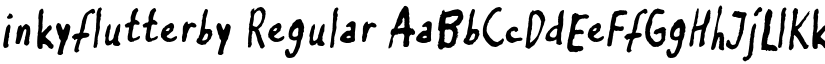 inkyflutterby Regular font