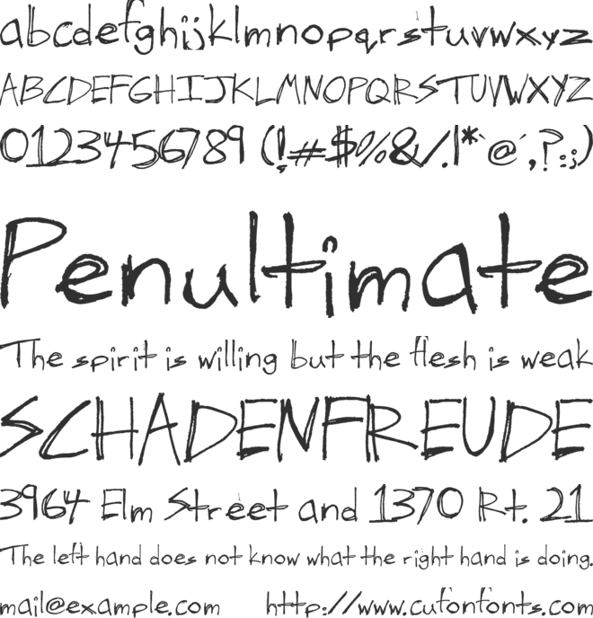 The Hand of Tes font preview