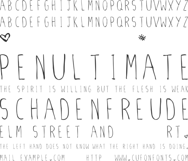 Stiletto Skinny font preview