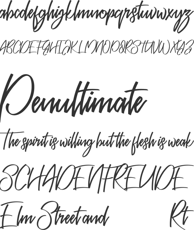 Nadheva Demo font preview