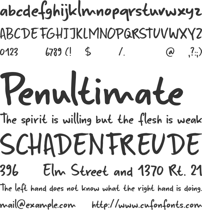 Sumida Script DEMO font preview